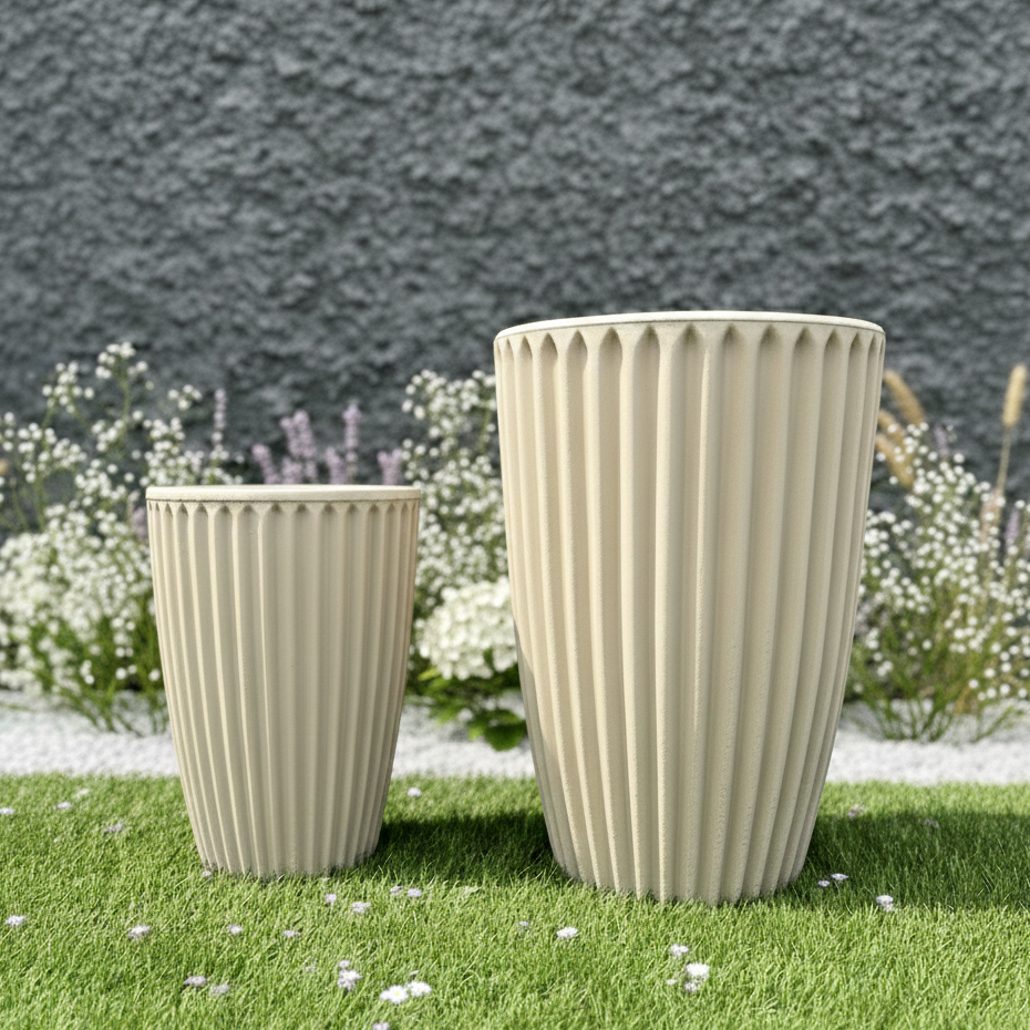 Kit 2 Vasos de Plantas e Flores Decorativos Grande Coluna Romana P e PP em Oferta na Shopee