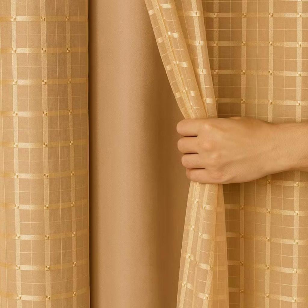 Cortina Blackout PVC/VOIL Janela 1,40 x 1,80 Voil Xadrez 100% Blecaute 1 Parte em Oferta na Shopee