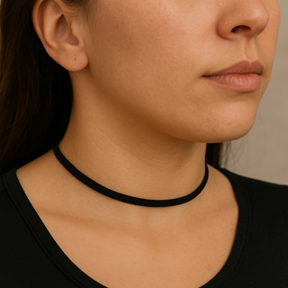 Colar Choker Cordão Couro (Sem Pingente) em Oferta na Shopee