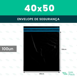 Kit Envelope de Segurança 40x50 Preto 100 Unidades Saco Plástico Correios em Oferta na Shopee