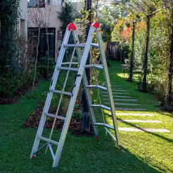 Escada De Alumínio 10 Degraus Ultra Compacta Palito Dobrável Gardenlife