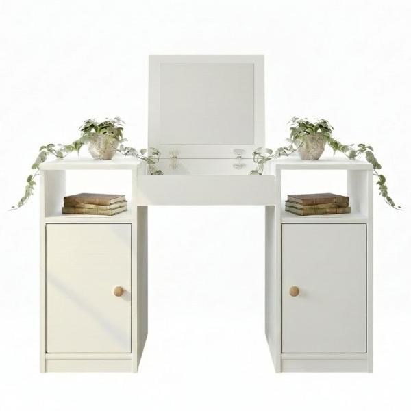 QUEIMA DE ESTOQUE!!! Penteadeira Compacta com Espelho Interno - Cores