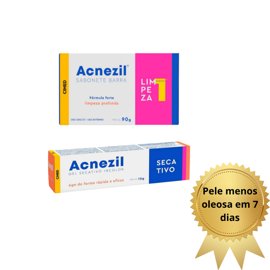 Sabonete em Barra + Gel Secativo Acnezil: Pele Oleosa ou Acneica