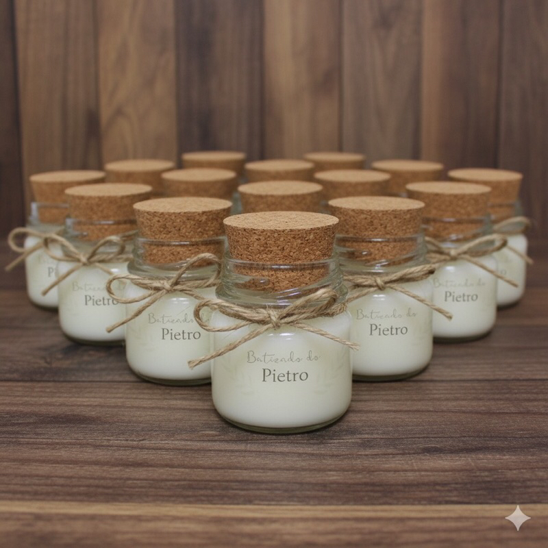 Kit 10 Mini Velas Aromáticas Personalizadas batizado casamento “Envio em 24h” em Oferta na Shopee