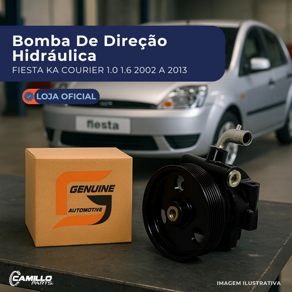 Bomba Direção Hidráulica Ford Fiesta EcoSport Courier Ka 1.0 1.6 Zetec Rocam