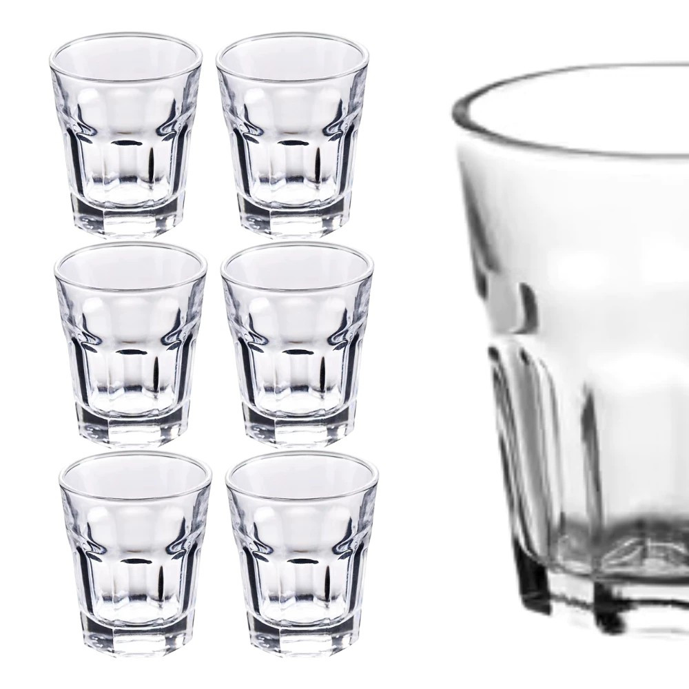 Copo Shot Whisky Tequila Licor Cachaça Safira 70ML Jogo com 12 Unidades