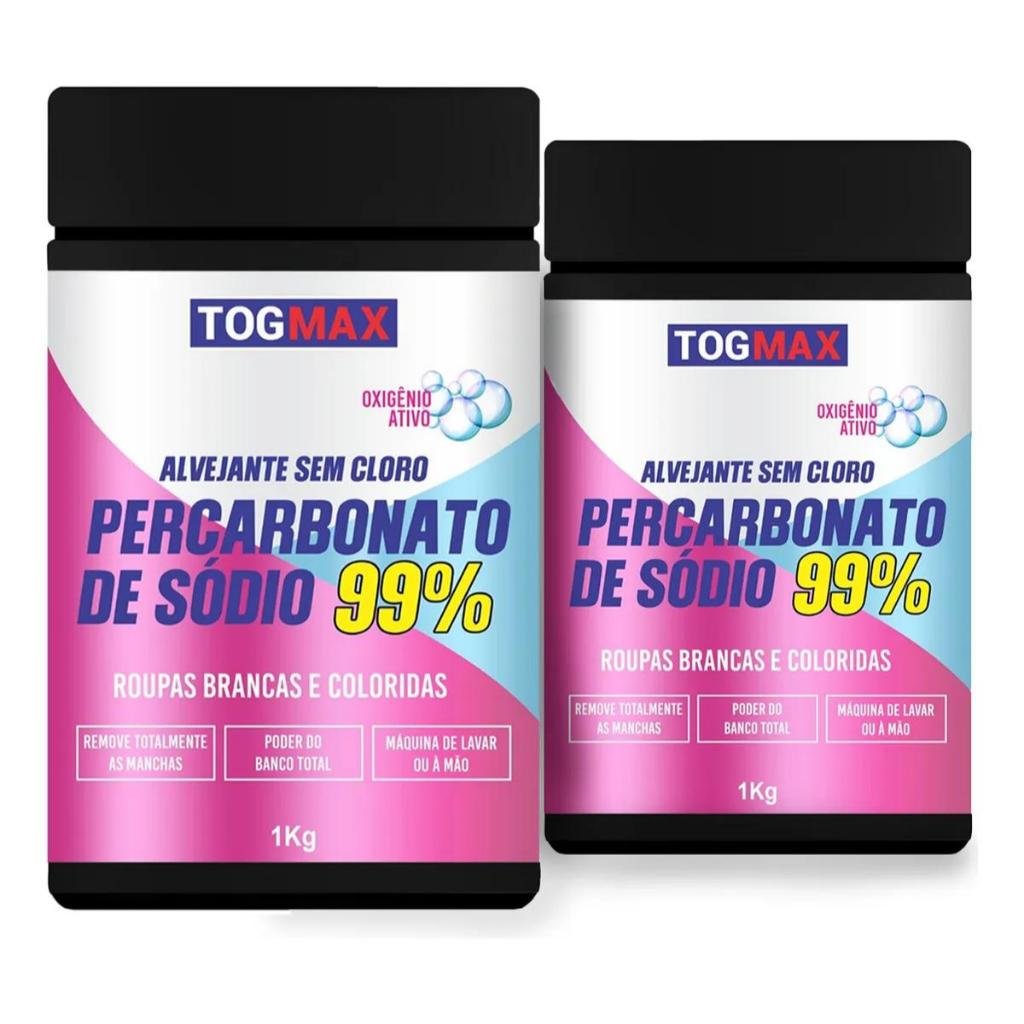 Removedor De Manchas Percarbonato de Sódio - Pote 1Kg Clareador Tecidos