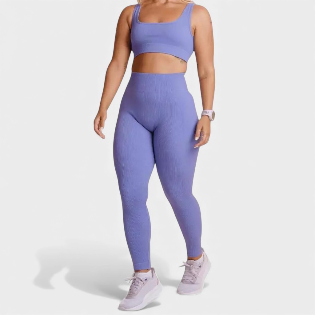 Calça Legging Lupo Sem Costura Canelada Feminina