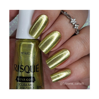 Esmalte Risqué Doura-Me Se For Capaz Metálico Nova Cor Hipoalergênico 8ml em Oferta na Shopee
