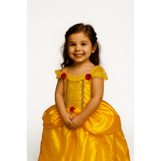 FANTASIA INFANTIL PRINCESA BELLA MENINAS ANIVERSARIO FESTAS CARNAVAL em Oferta na Shopee