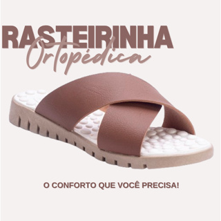 Sandália Ortopédica Feminina Rasteirinha Tamanho 34 ao 40 em Oferta na Shopee