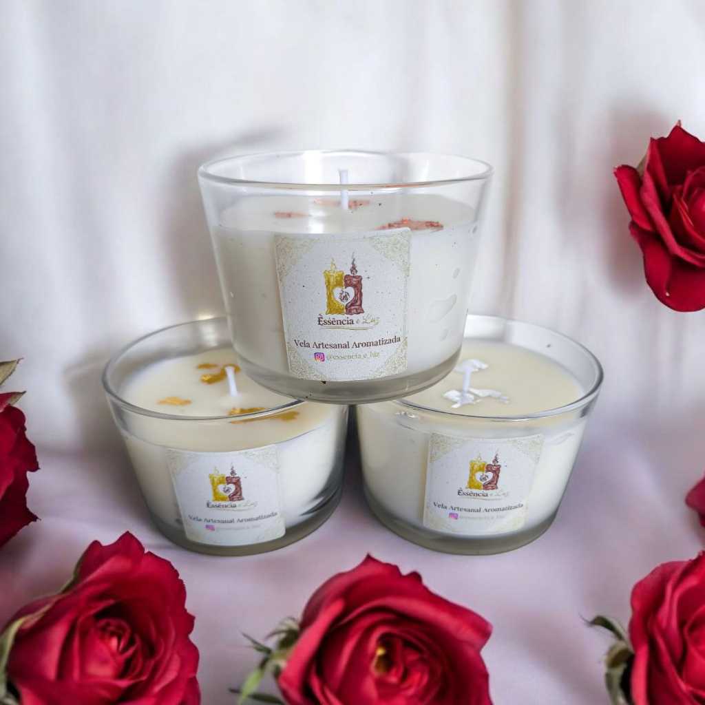 Imagem Vela Artesanal Aromatizada Broto de Bamboo Premium - 100g de Frescor Natural e Harmonia Zen para Seu Espaço!