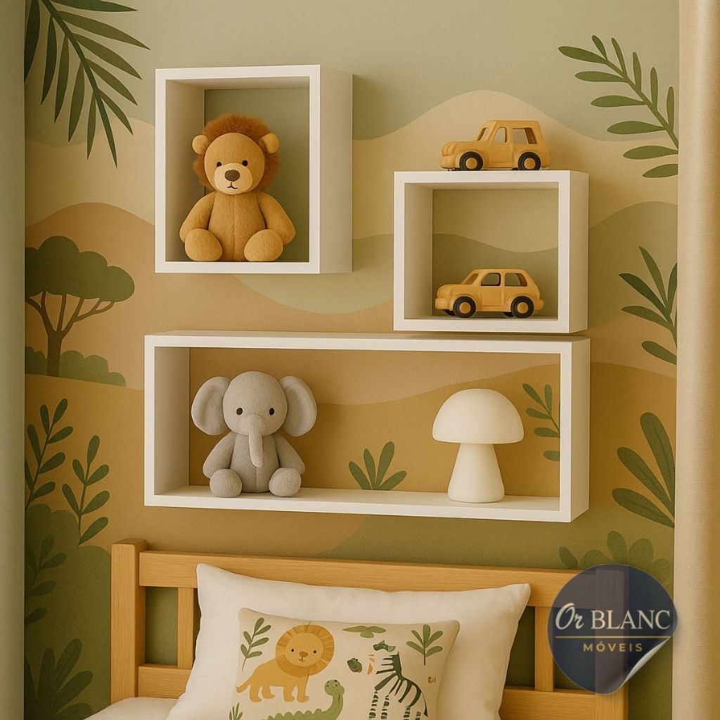 Kit Nicho MDF Branco 15mm Premium Para Quarto Safari Infantil Decoracao Parede em Oferta na Shopee