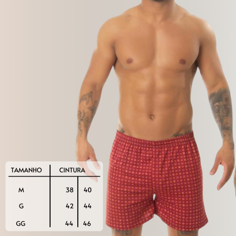 Kit 5 Cueca Samba Canção Masculino Short de Dormir Shortinho Fresquinho e Confortável Pijama