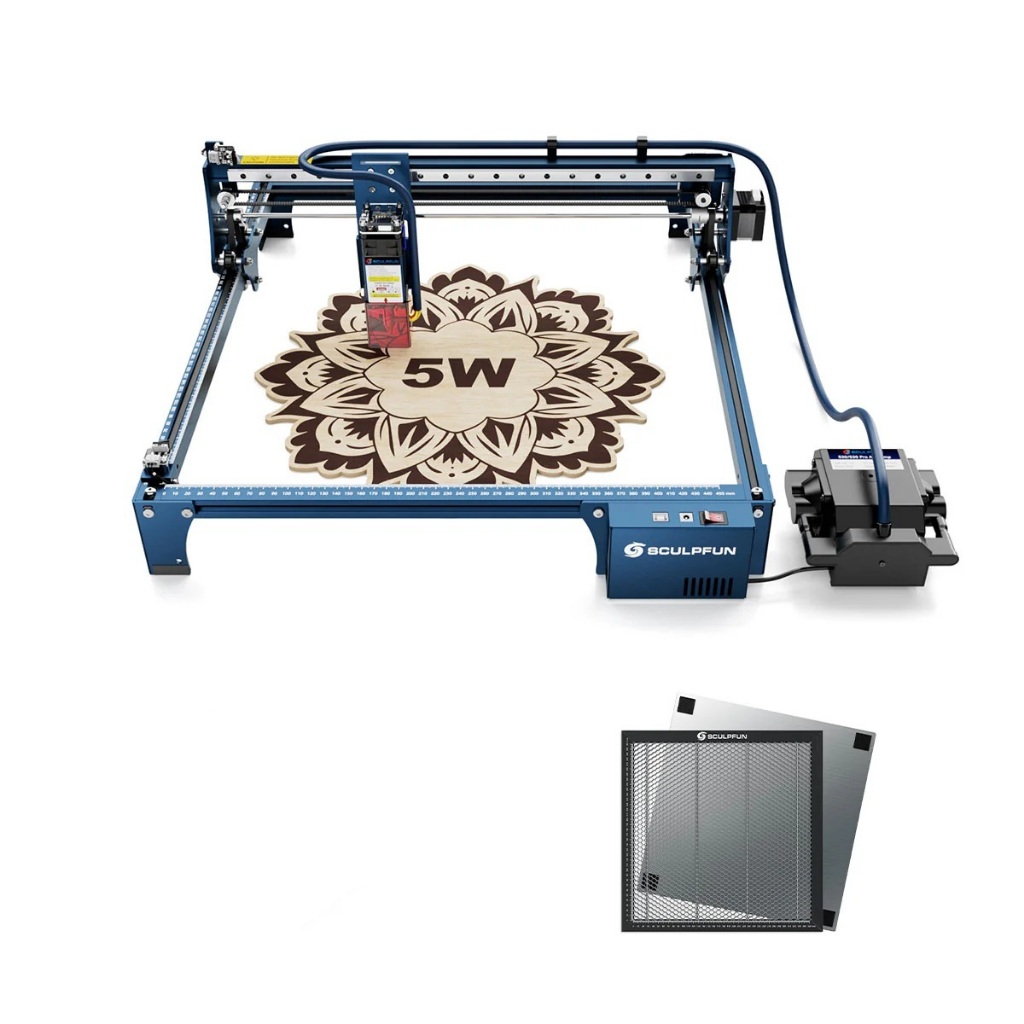 Sculpfun S30 5w Máquina Gravação Laser Com Bomba De Ar + Painel Favo de Mel  PRODUTO NO BRASIL COM NOTA FISCAL