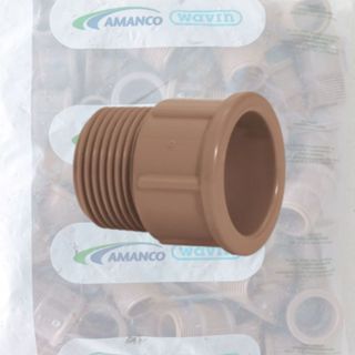 Adaptador 25mm X 3/4  Soldavel Marrom Curto Bolsa E Rosca Luva Pvc Amanco em Oferta na Shopee