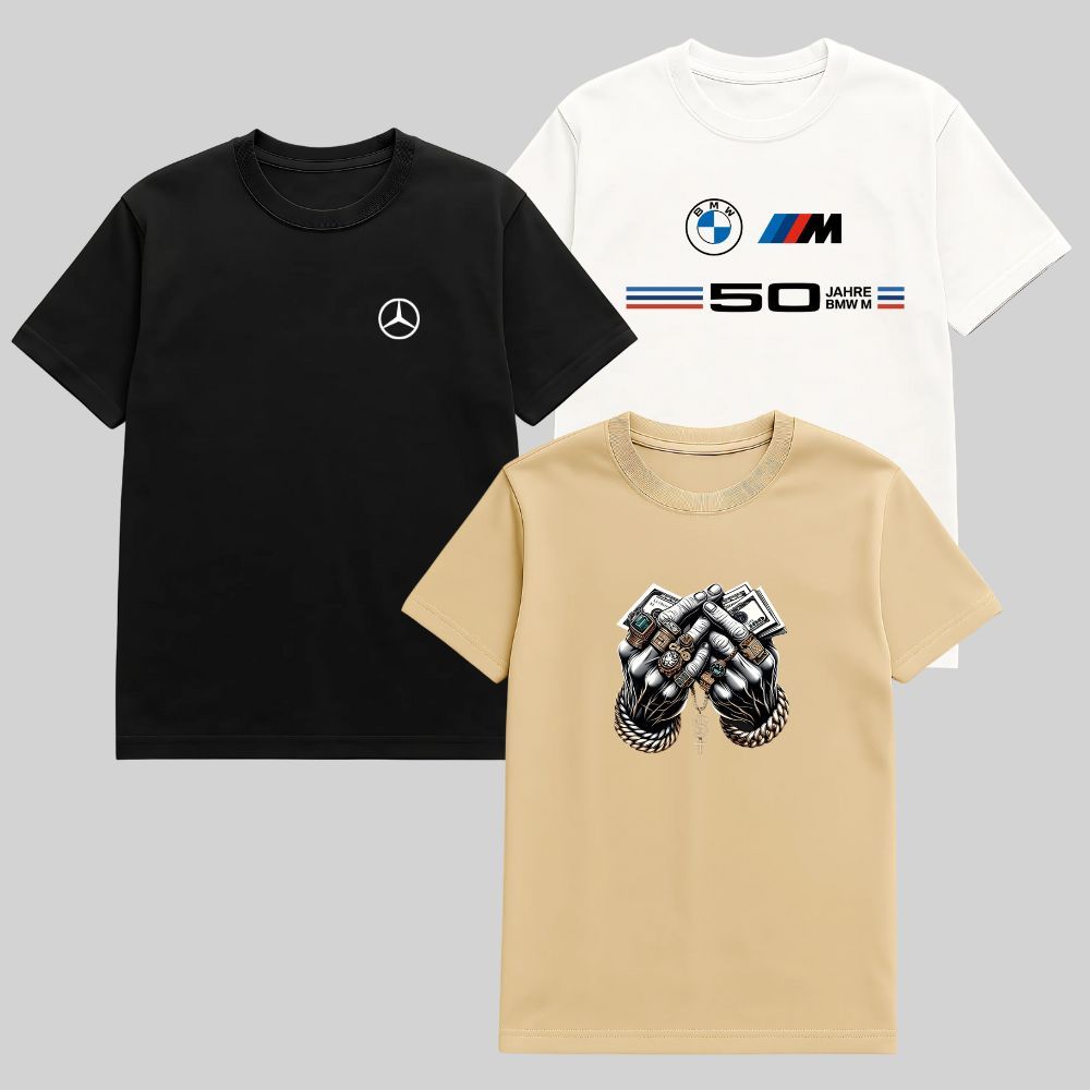 Kit 3 Camisetas Masculina Fio 30.1 100%Algodão Envio Imediato Camisas Estampadas Streetwear Top