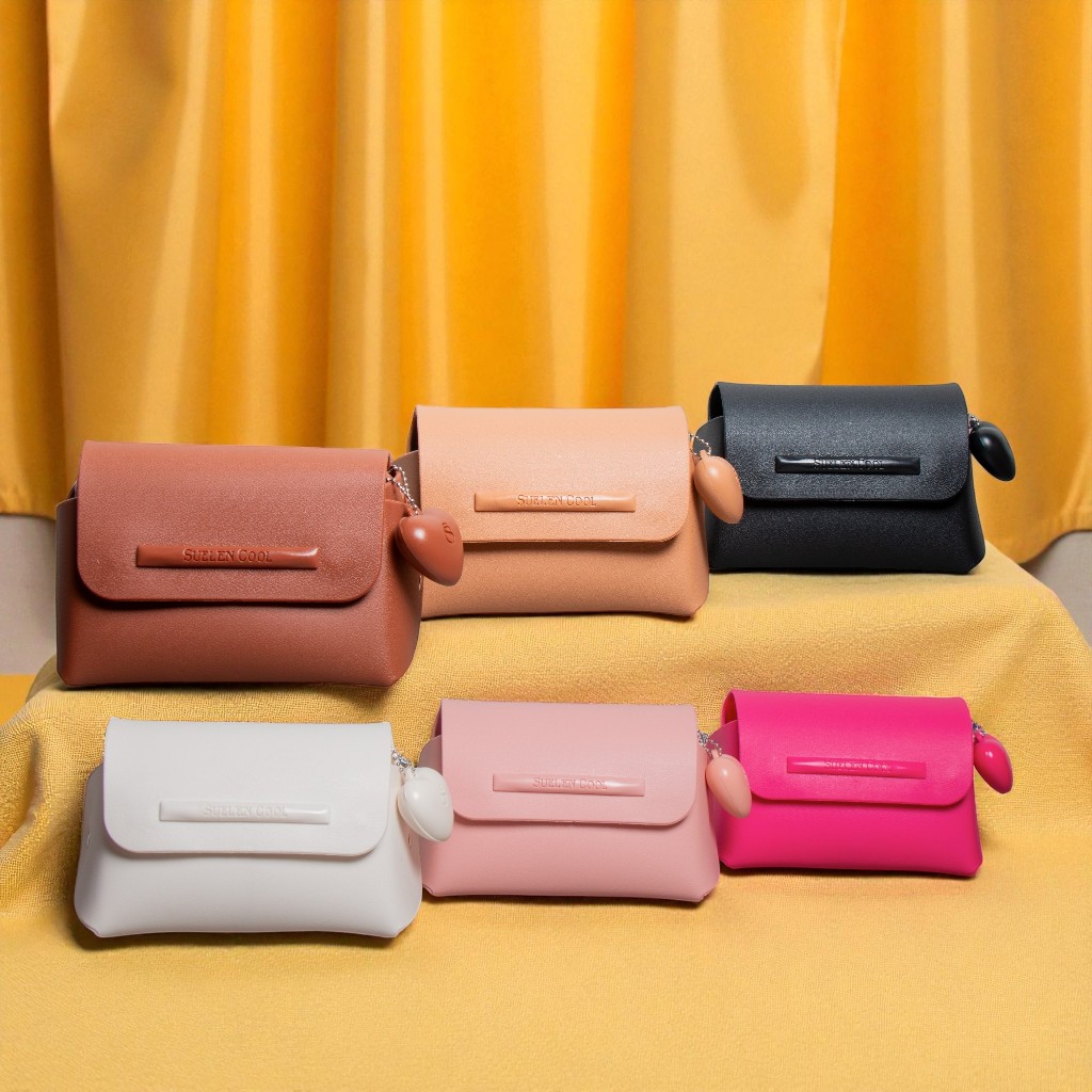 Bolsinha Suellen Feminina Pequena com Coração Clutch Necessaire Porta Maquiagem Hanna oficial