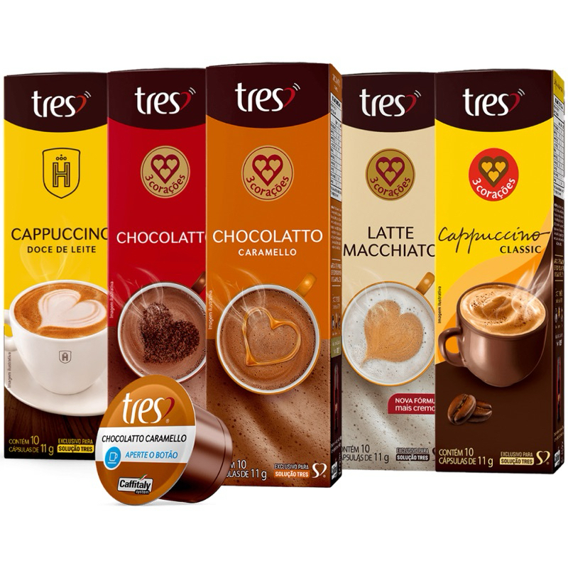 KIT 50Un Cápsulas de Café Três Corações em Oferta na Shopee