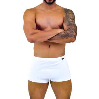 Sunga Boxer Adulto Moda Praia Forrada Cordão Ponteira Branco Proteção UV em Oferta na Shopee