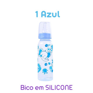 1 Mamadeira Barato Menino e Menina Petita Anplas 240ml bico em SILICONE livre de BPA Cha de bebe estampa animal