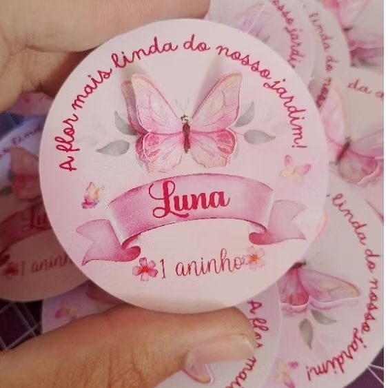 tags para bola acrilica JARDIM ENCANTADO 3D personalizado papel fotografico em Oferta na Shopee