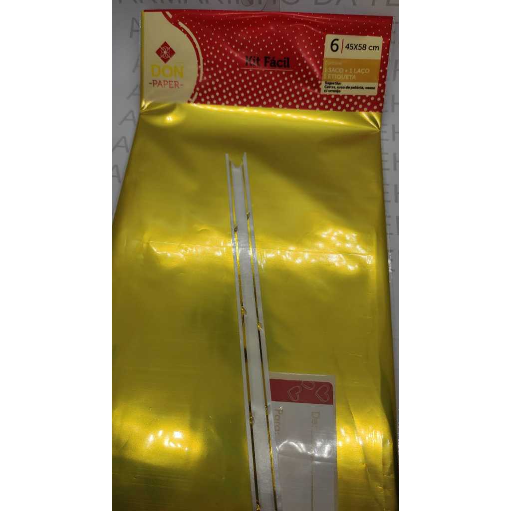 SACO/EMBALAGEM KIT FÁCIL PARA PRESENTE  45CM X 58CM