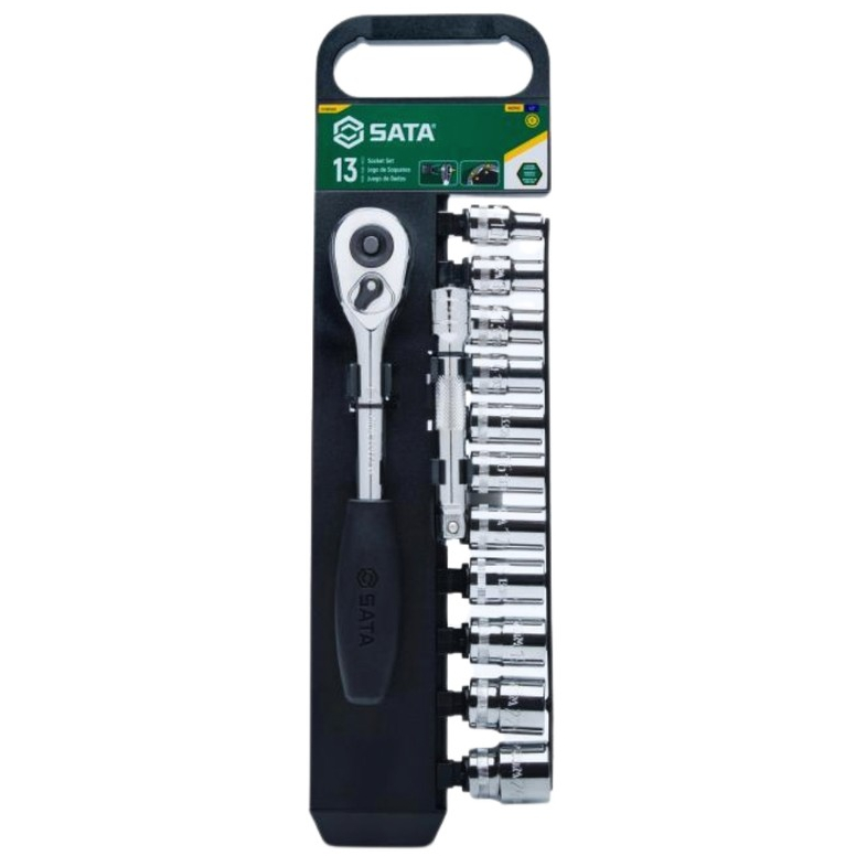 JOGO SOQUETES SEXTAVADO 1/2" 13PCS SATA ST09525G