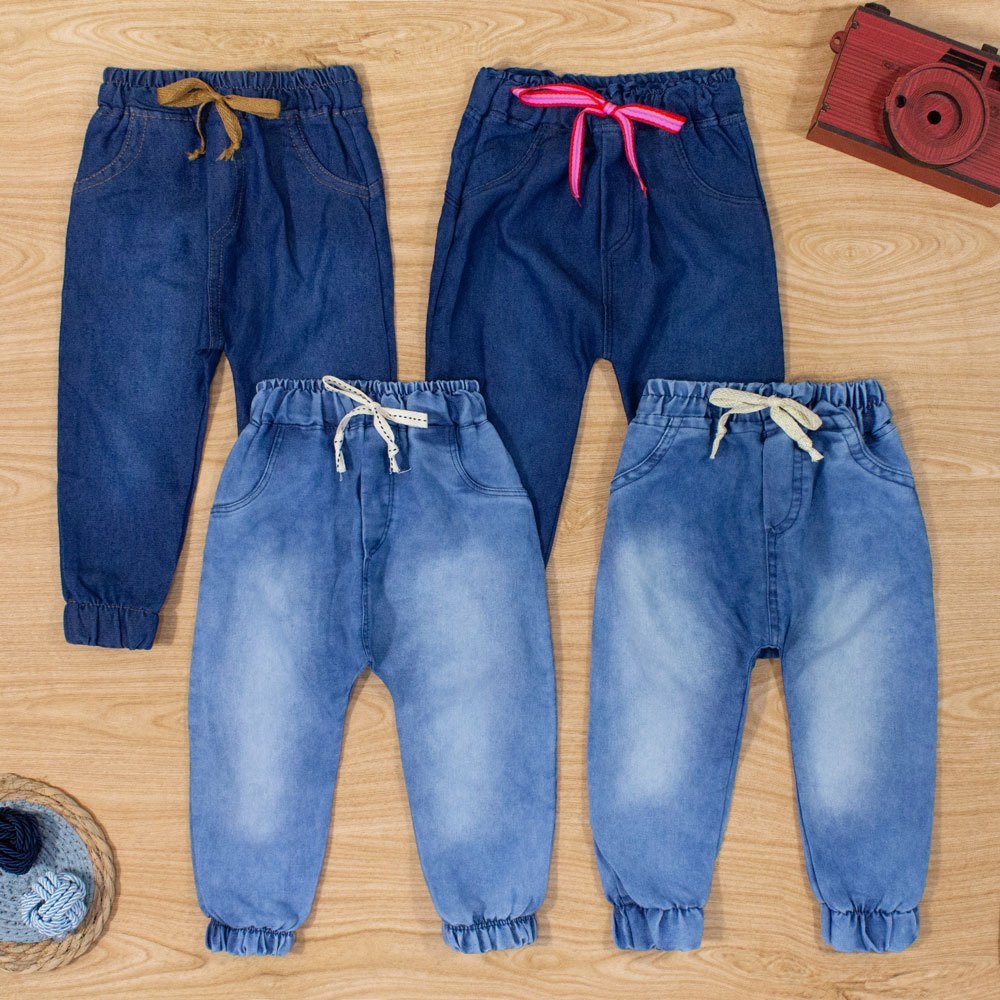 Calça Jeans para Bebê Jogger até 12 Meses em Oferta na Shopee