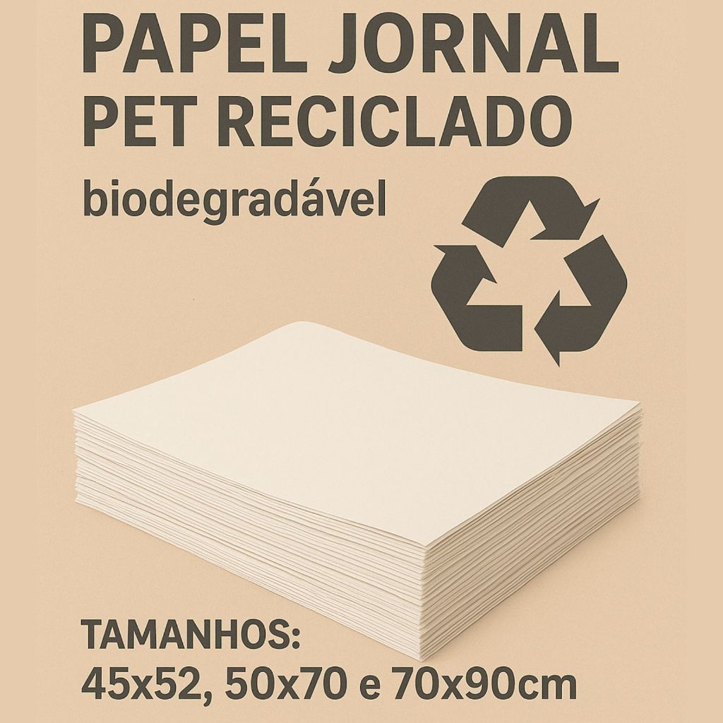 Papel Jornal Pet Manilha Resma Limpo Biodegradável Reciclado Econômico Pet Sustentável em Oferta na Shopee