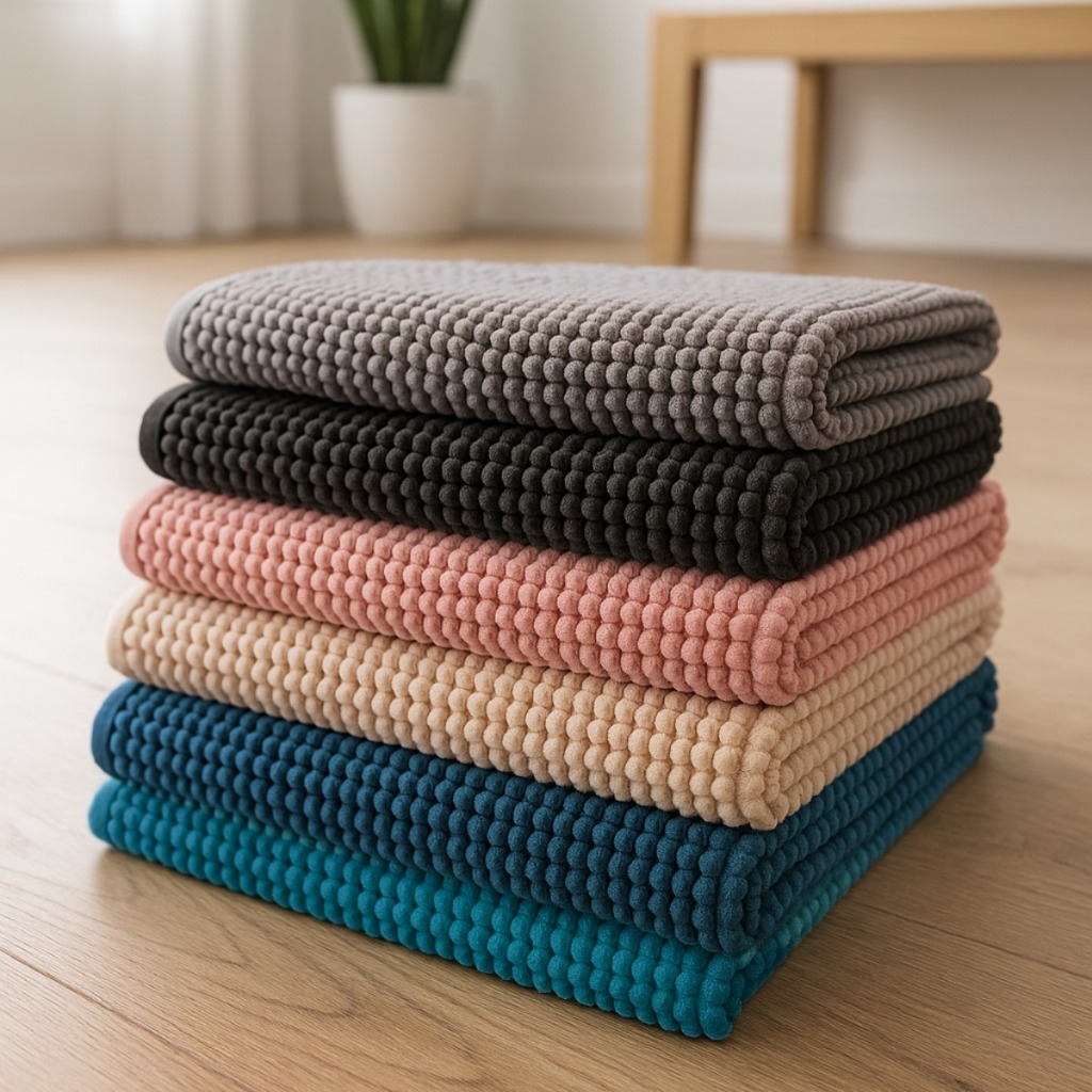 Kit Tapete de Banheiro e porta 40x60 Antiderrapante Microfibra Cores Bolinha Macarrão varias cores