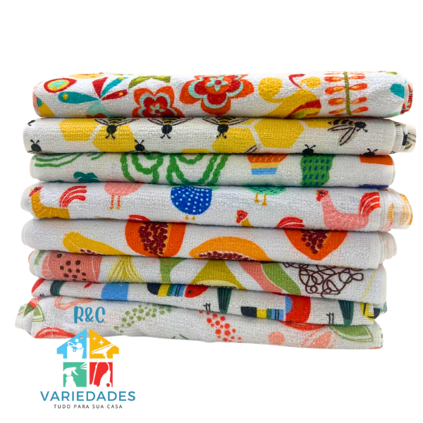 Kit 10 Pano De Prato Atoalhado Felpudo Lindos Promoção