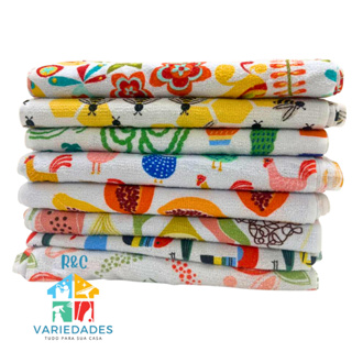 Kit 10 Pano De Prato Atoalhado Felpudo Lindos Promoção em Oferta na Shopee