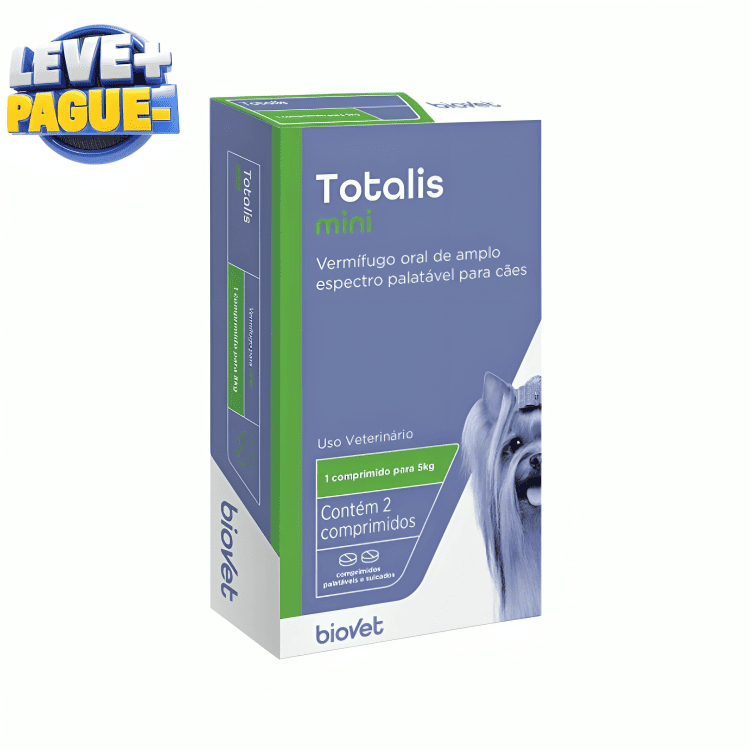 Totalis Mini Vermífugo para Cães Pequenos – Proteção Completa contra Vermes em Oferta na Shopee