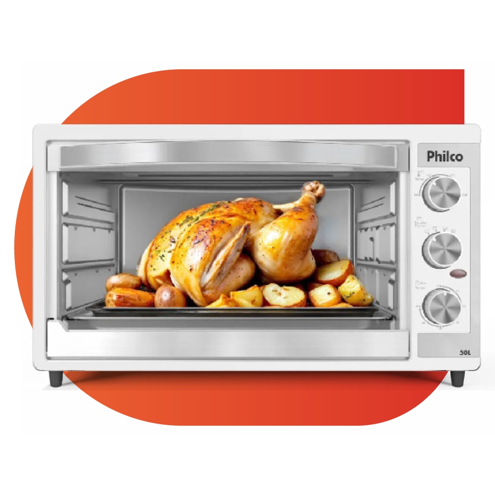 Forno Eletrico Philco Branco PFE52P 50L Dupla Resistencia 127V em Oferta na Shopee