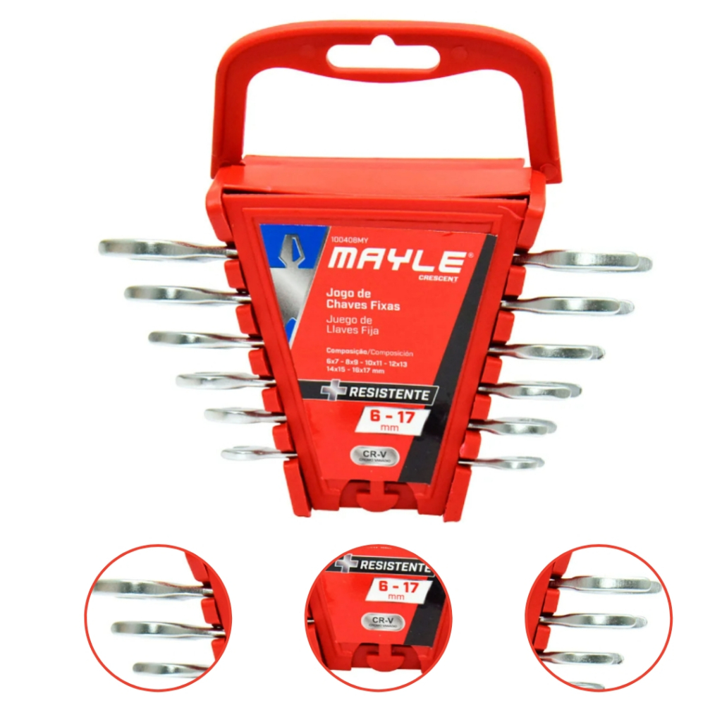JOGO CHAVE FIXA MAYLE 6A17 6 PC 100408MY