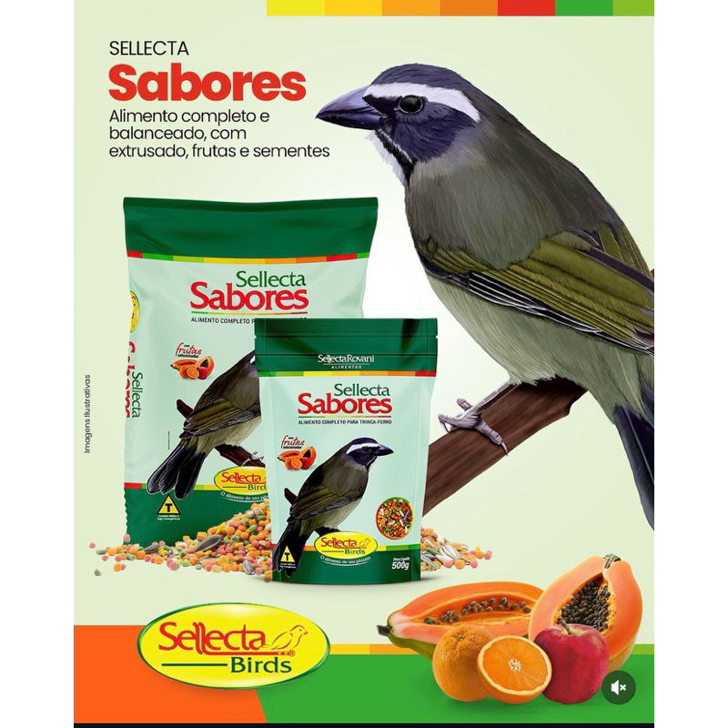Ração  Extrusada Sellecta Sabores 5Kg alimento completo para Trinca ferro em Oferta na Shopee