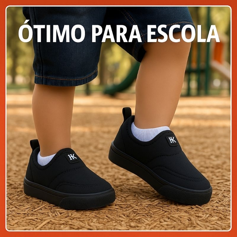 Tenis Infantil Sem Cadarço Slip On Leve Confortavel e Antiderrapante para Escola e Passeios em Oferta na Shopee