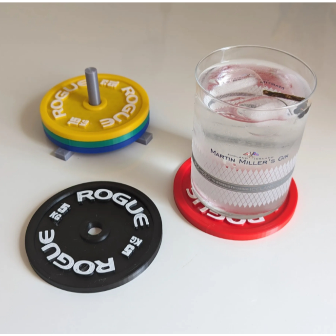Porta-Copos Halteres Mini Anilhas Decorativas Conjunto Academia