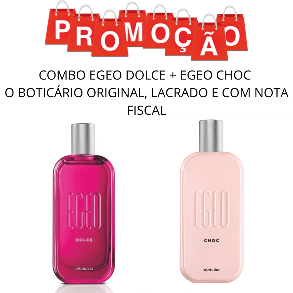 Combo Perfumes: Egeo Dolce + Egeo Choc Com Nota Fiscal