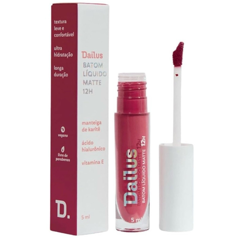 Batom Liquido Dailus Matte 12hrs Magenta 5ml