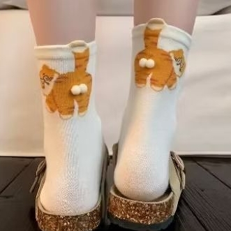 MEIA DIVERTIDA GATOS COM BOLAS - PRESENTE NATAL GEEK DIVERTIDO