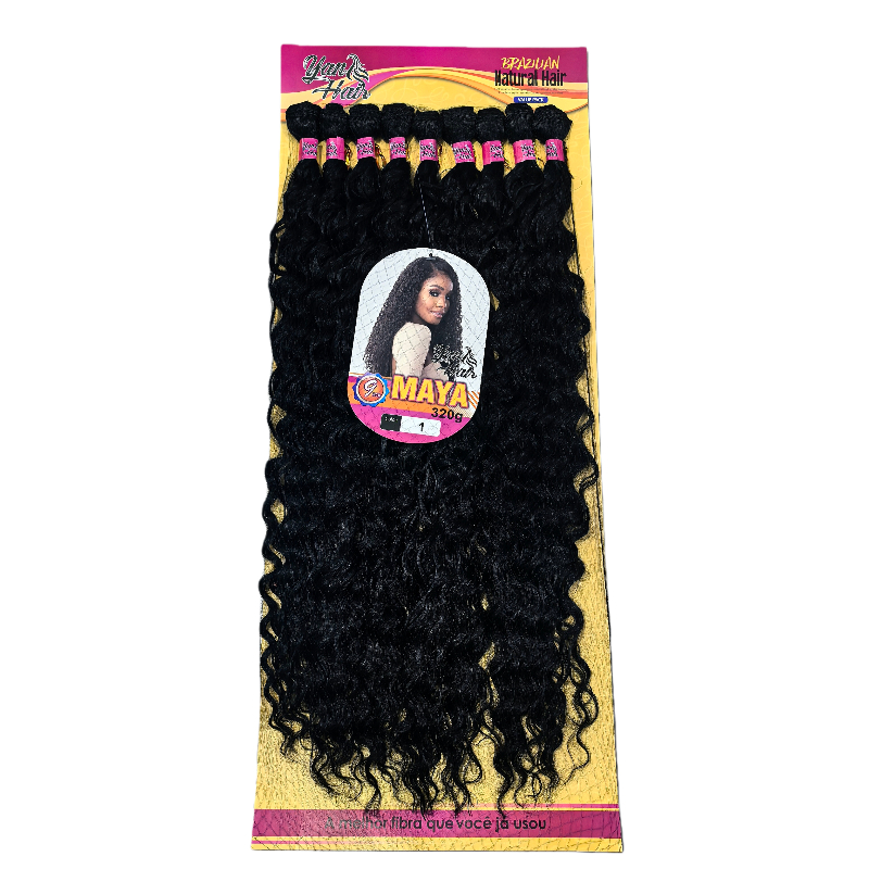 Cabelo Cacheado Fibra  Orgânica MAYA 70CM 320GR YAN HAIR em Oferta na Shopee