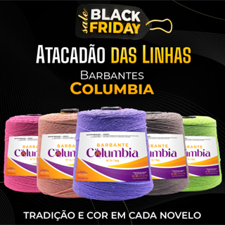 OFERTA DE LANÇAMENTO - Barbante Columbia 1Kg Fio 6 - Crochê Artesanato Tricô Macramê - Linha Única de Cores em Oferta na Shopee