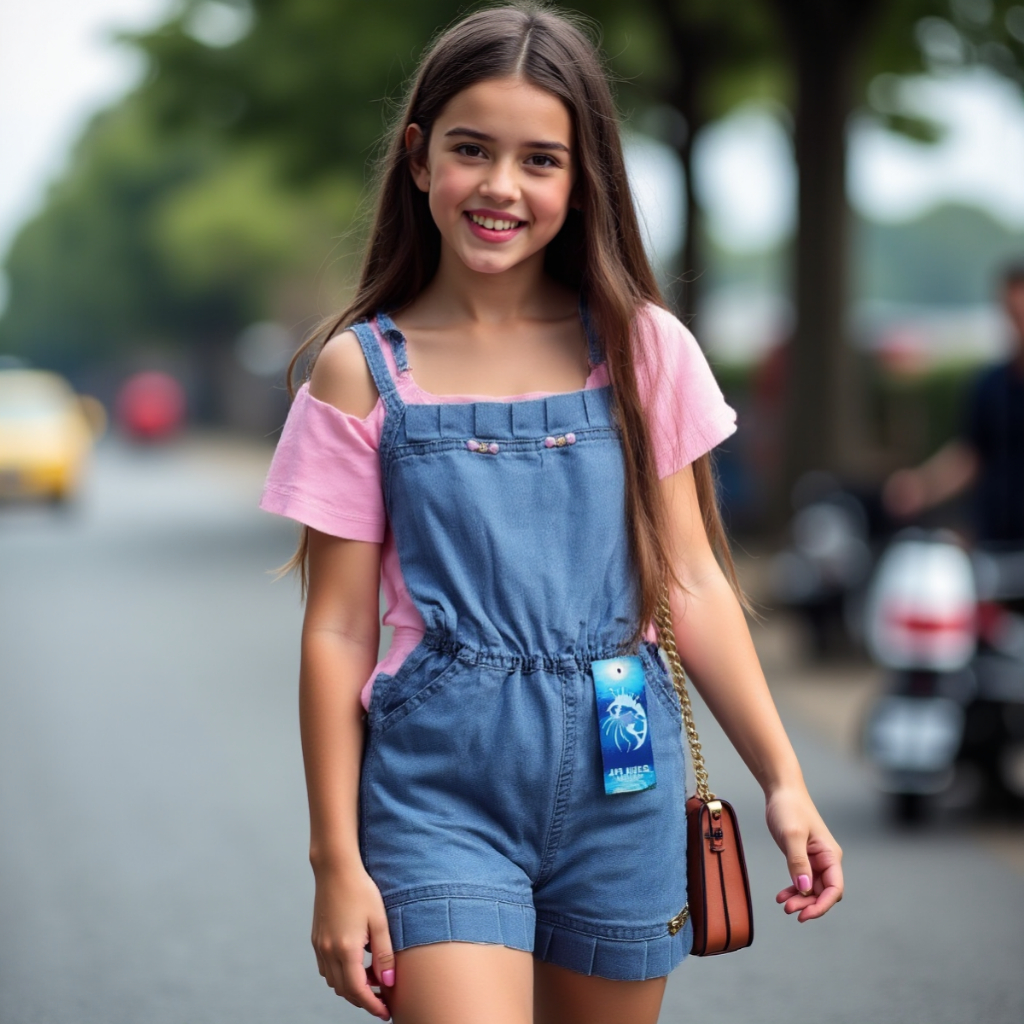 Macaquinho Jeans Curto Infantil Premium | Algodão Confortável | Alças Ajustáveis | 1 a 16 Anos