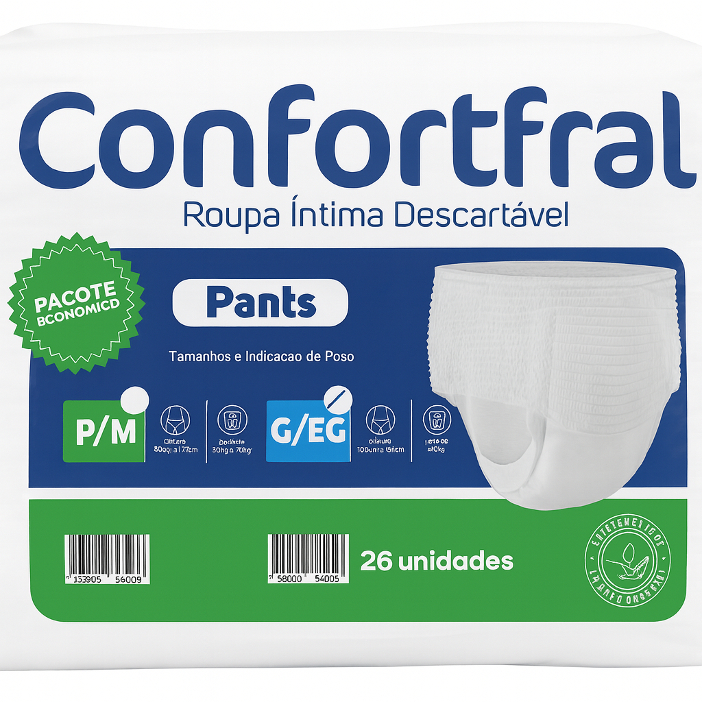 Fralda Descartavel Geriatrica PACOTÃO CONFORTFRAL 2 LINHA Pants G/EG 26UNIDADES Incontinência Severa em Oferta na Shopee