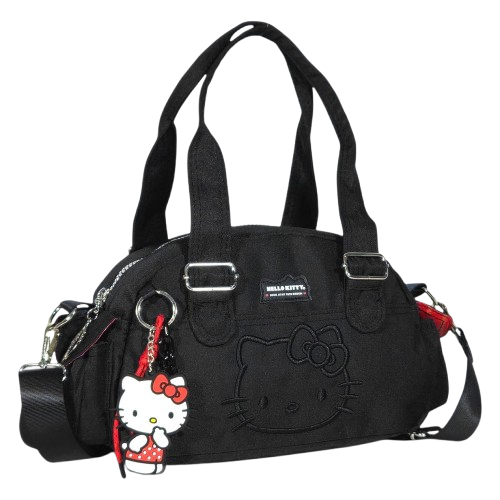 Bolsa Hello Kitty Feminina Transversal Ombro Casual Com Chaveiro Oficial
