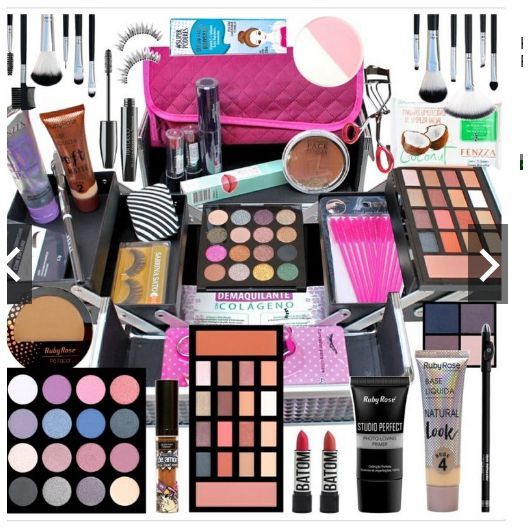 Kit Maquiagem Presente Natal Completo Melhores Marcas Gloss em Oferta na Shopee