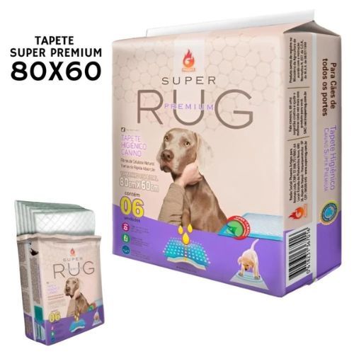 Tapete Higiênico Cachorro 80x60 Grande Porte Antivazamento Kit Econômico 6 Unidades
