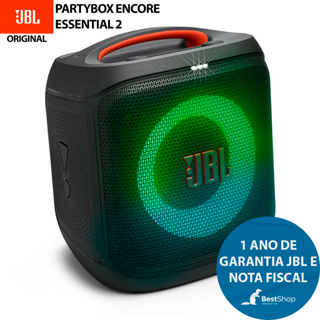 JBL PartyBox Encore Essential 2 Bluetooth 100W | Luzes RGB | Bateria 15h | IPX4 | Original Lacrada – Lançamento em Oferta na Shopee